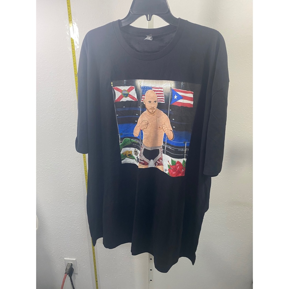 Next Level MMA Graphic T-Shirt Mens 4XL Black Florida USA Puerto Rico Flag Tee
